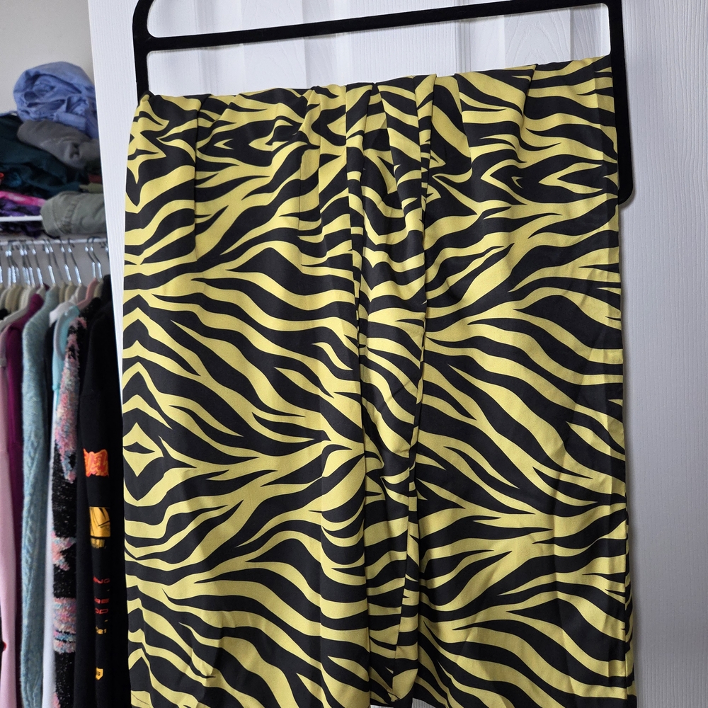 EMY Ave Yellow and Black Zebra Print Pants